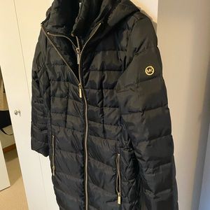 Michael Kors Black ping puffer with insert
